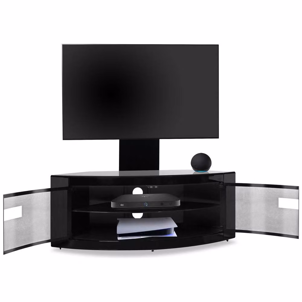 Centurion Supports PANGEA Tru-Corner Flat Screen 32-55 inch TV Cabinet with Mounting Arm in Black – 5