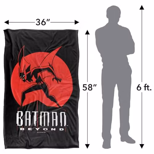 LOGOVISION Batman Beyond Perched Super Soft Fleece Throw Blanket, Multicolour, W: 91.44 cm x D: 91.44 cm – 4