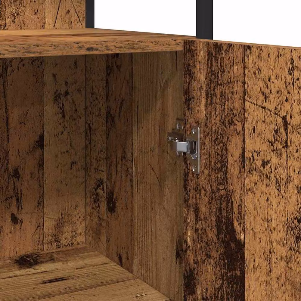 Berkfield Home Five Bathroom Cabinet in Brown Old Wood, W/D/H: 33 x 33 x 185.5 cm – 4