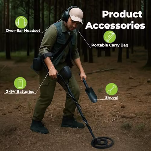 Traderight Professional Metal Detector with IP68 Waterproof Coil and 7 Detection Modes in Black – 5