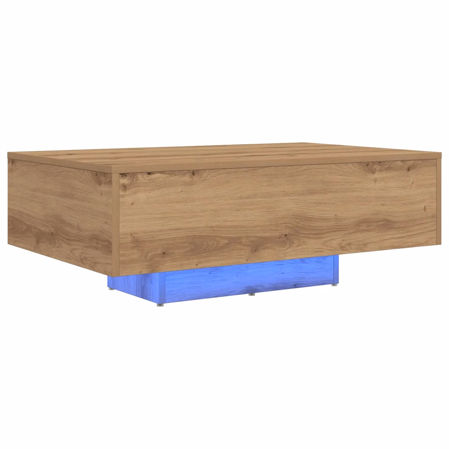 Berkfield Home Artisan Oak Coffee Table with LED Lights, Brown, W: 85 cm, D: 55 cm, H: 31 cm – 2