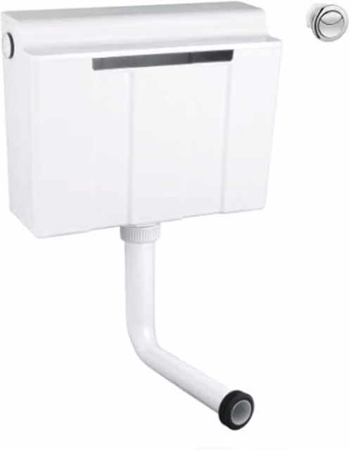 Grohe Dual Flush Furniture Cistern 6L with Side Inlet, Grey, 39054000