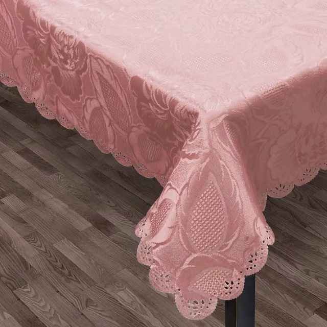 Intimates Luxury Rose Damask Napkins, 4-Piece Set in Dusky Pink with Floral Pattern