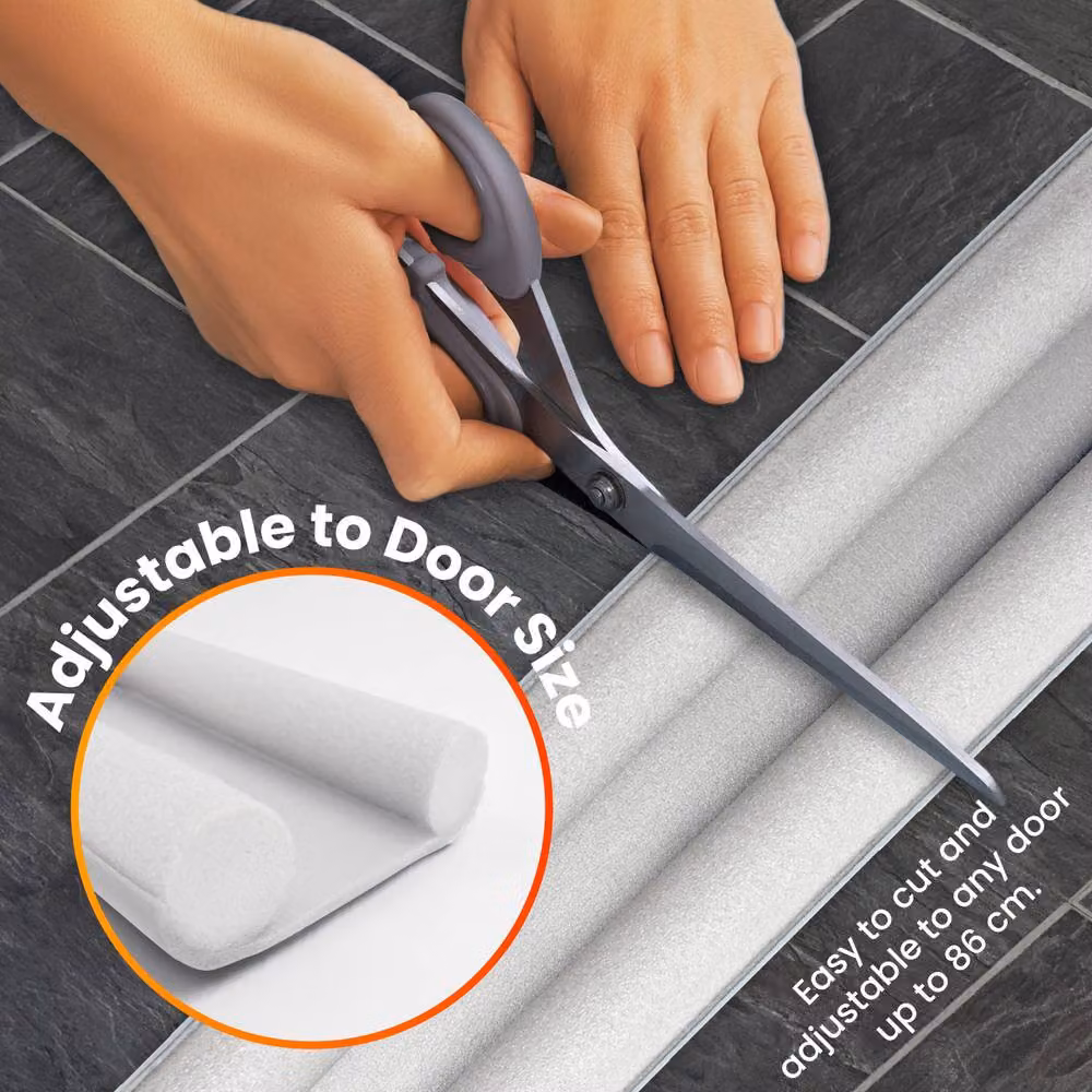 Volila 3-Pack Double Sided White Door Bottom Draught Excluders – 3