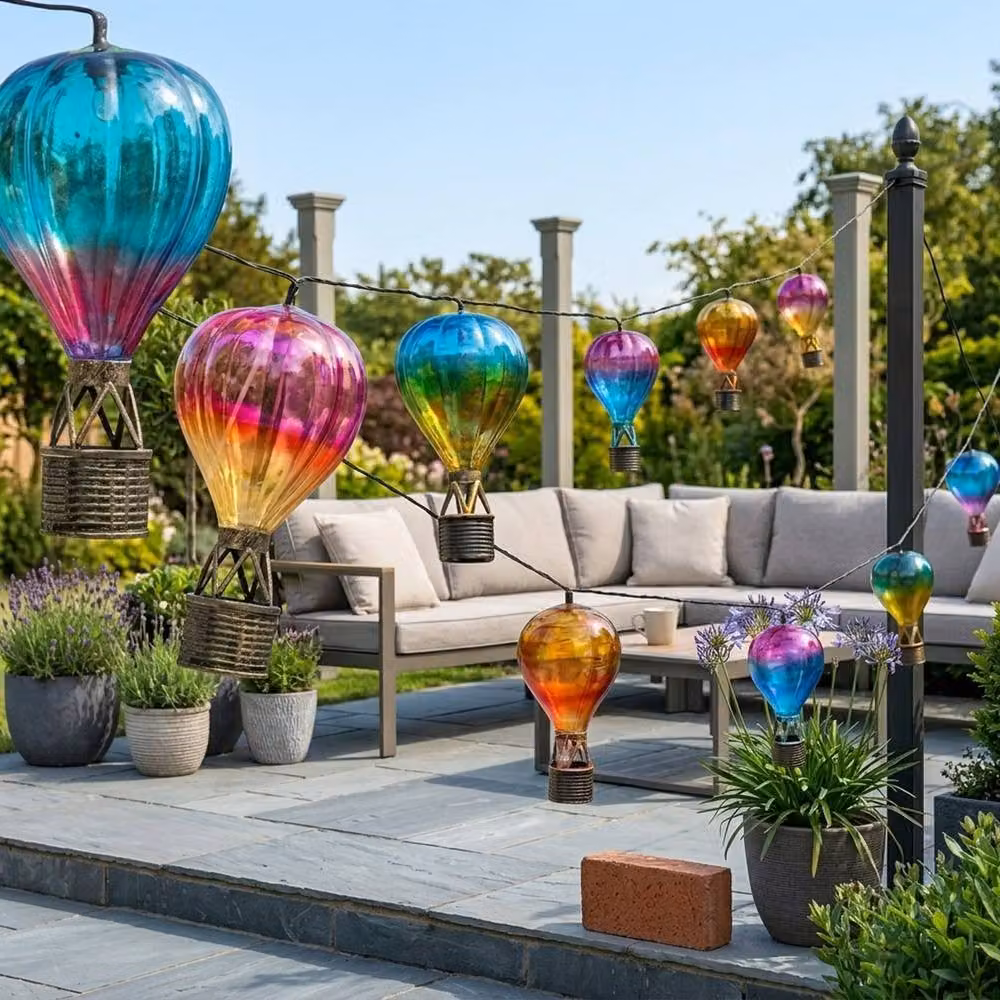 Garden Greatness SkyRunner Multicolour LED Solar Balloon String Lights – 2