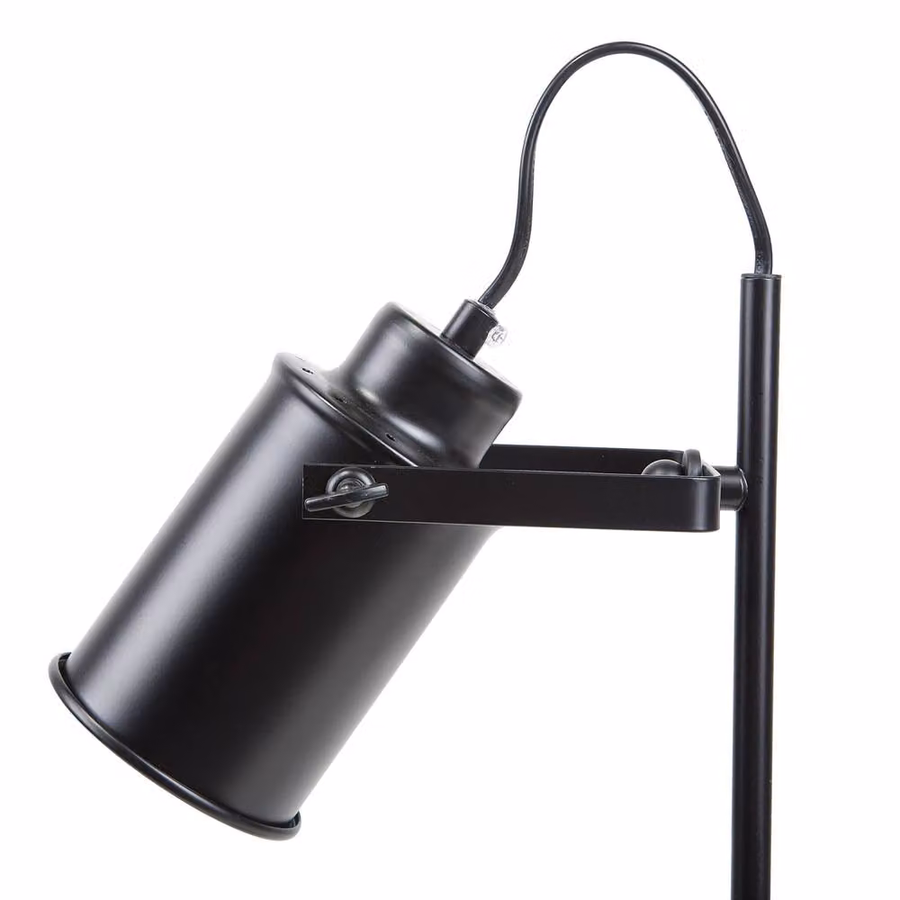 Wyld and Coco Black Industrial Adjustable Table Lamp with Concrete and Metal Base – 3