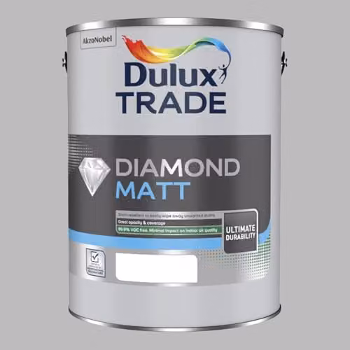 Dulux Trade Diamond Matt Paint in Chic Shadow Grey, 5l