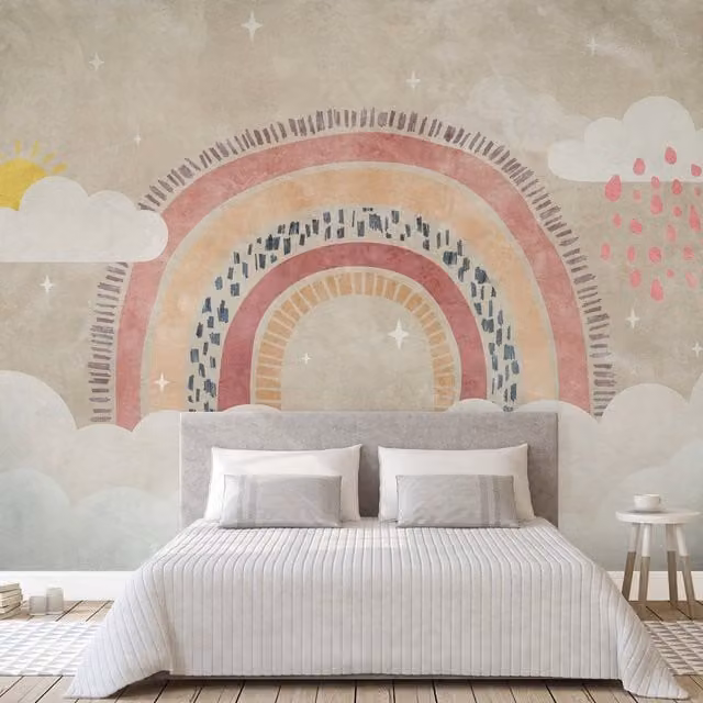 Grandeco Scandinavian Nature Mural Wallpaper, Multicolour Washable Vinyl