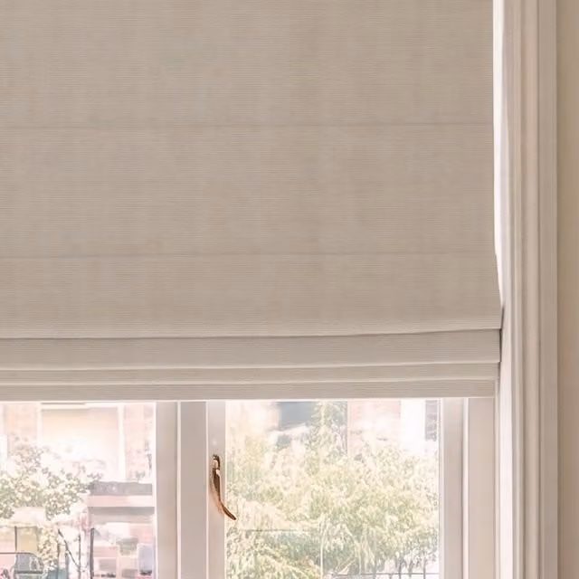 HOUSE Llewelyn-Bowen Made To Measure Roman Blind in Cream Blackout Textile