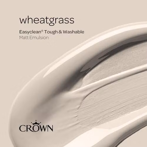 Crown EASYCLEAN Matt Emulsion Wall Paint in Beige, 2.5L – 2