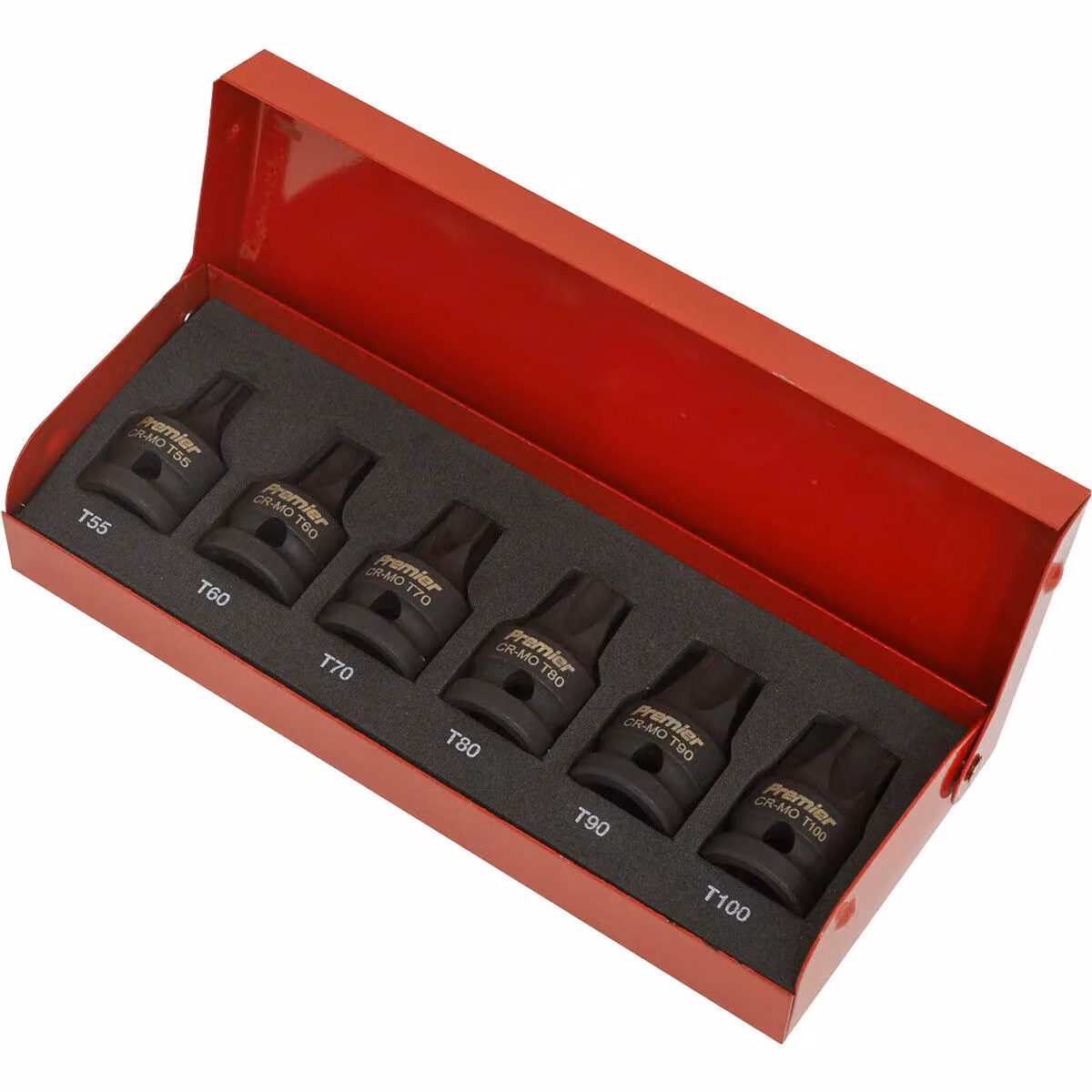 Loops 6 Piece Impact Socket Bit Set, 1/2 inch Square Drive, Chromoly Steel, Black – 2