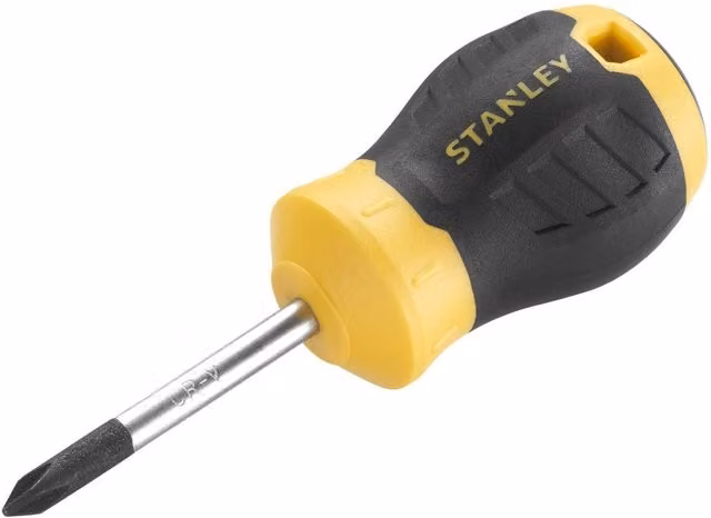 Stanley Cushion Grip Stubby Phillips Tip Screwdriver, Multi Colour