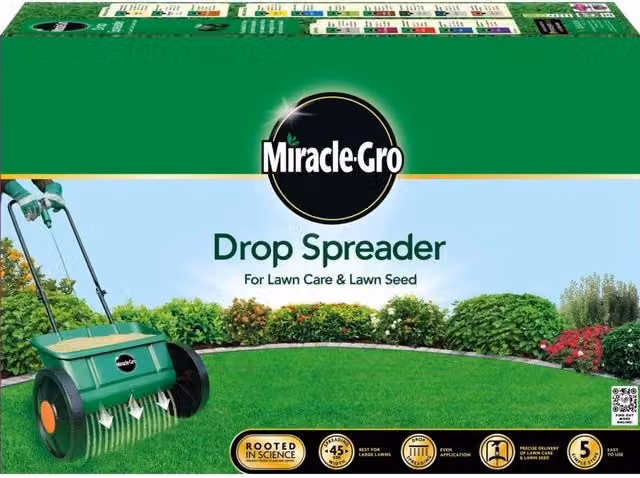 Miracle-Gro Manual Drop Spreader in Green