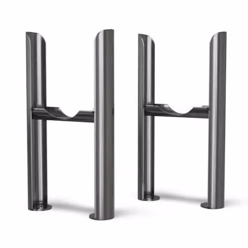 UK Radiators Steel 3 Column Freestanding Radiator Feet in Silver – 1