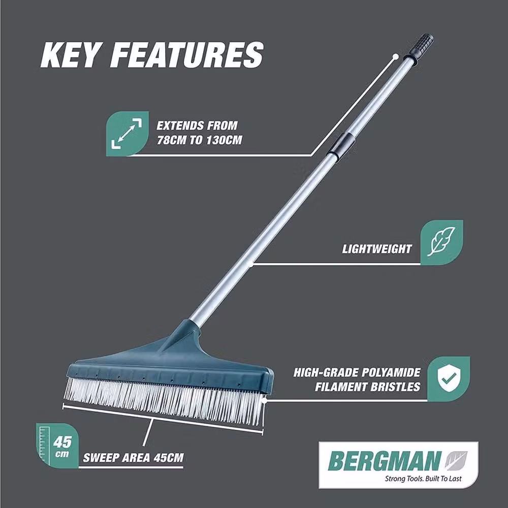 FLAVORA Artificial Astro Turf Lawn Rake Brush in Grey, 100g – 2