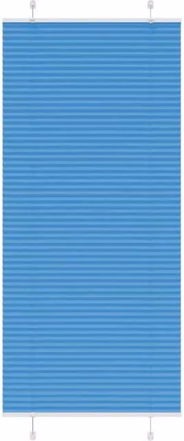 Berkfield Home Single Pleat Blue Polyester Semi-Transparent Blind, W: 90 cm, H: 200 cm – 1