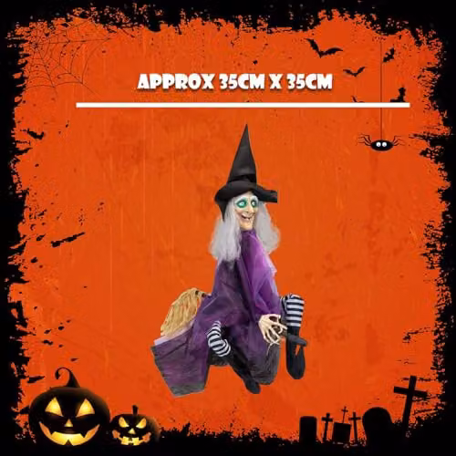 VFM e-Store Animated Kicking Leg Witch Halloween Light Decoration, Purple, Height: 90 cm – 3