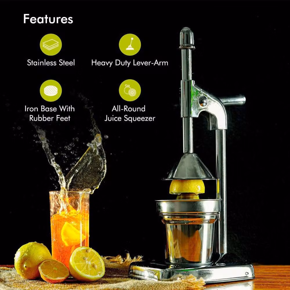 EONLION Silver Citrus Juicer Hand Press Fruit Squeezer and Juice Extractor – 2