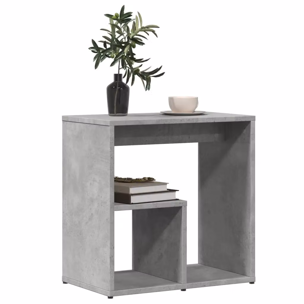 Berkfield Home Set of 2 Modern Grey Side Tables, W/D/H: 50 x 30 x 50 cm – 4