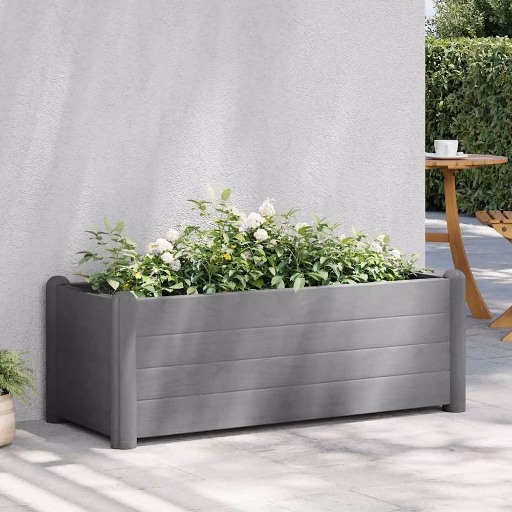 Berkfield Home Garden Raised Bed in Stone Grey, W/D/H: 100 x 43 x 35 cm – 2