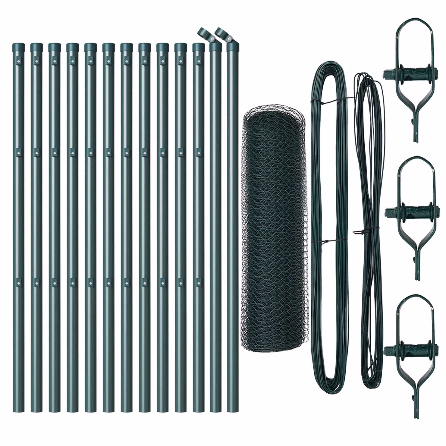 Berkfield Home Green Steel Hexagon Fence – 2