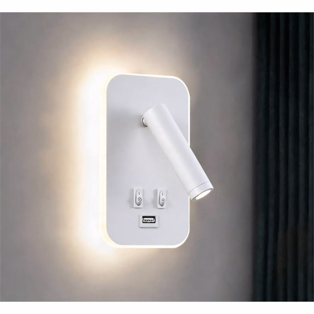 VOGREX White LED Wall Light for Bedroom Reading with Switch – 2