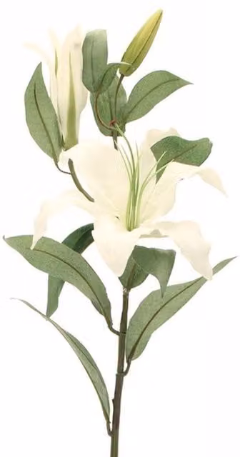 Kingsbury Gifts Artificial Silk Lilium Spray in Cream and White