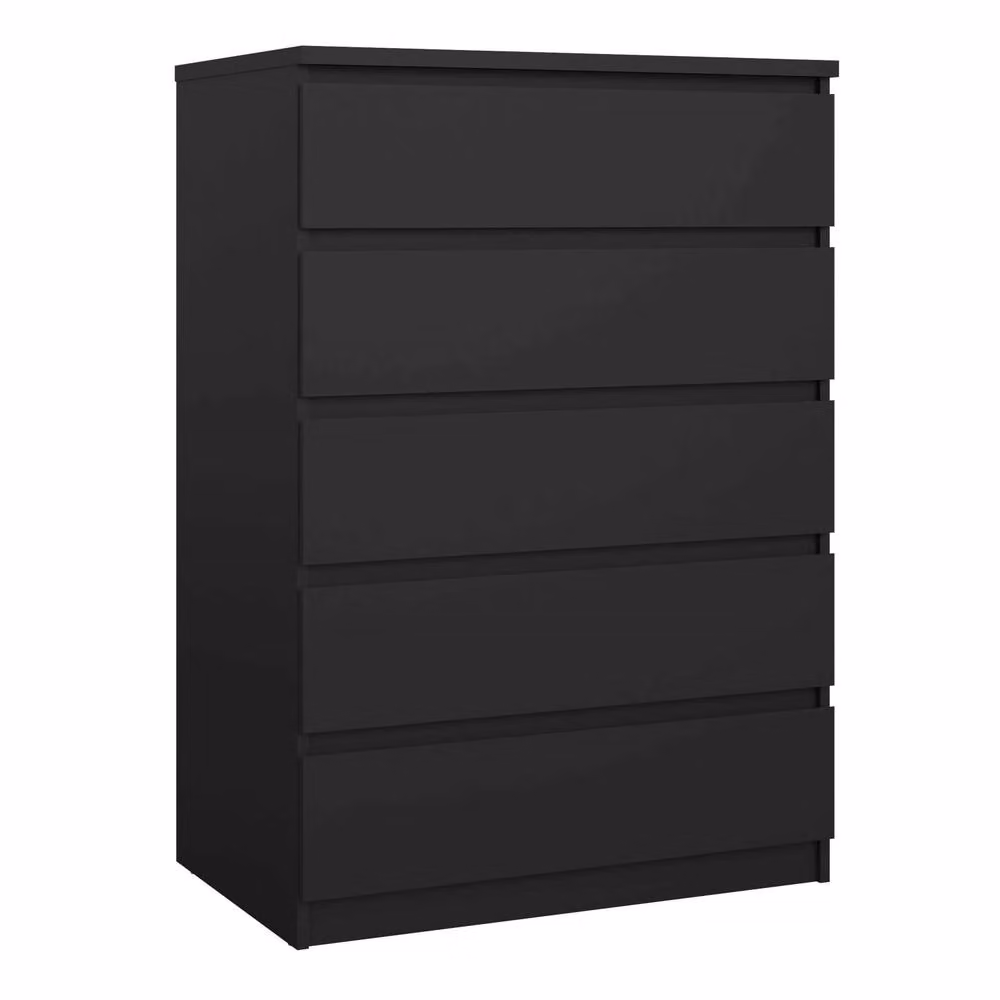 Wyld Haus Budapest Matt Black 5 Drawer Chest – 2