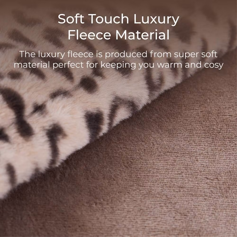 Carmen Double Electric Fleece and Faux Fur Over Blanket in Multicolour – 4