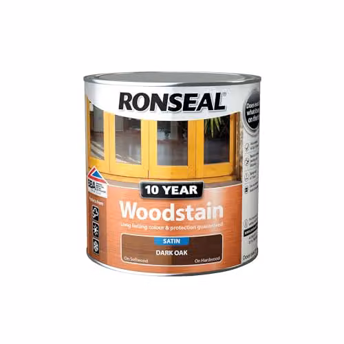 Ronseal Weatherproof Woodstain in Oak Brown, 750ml – 2