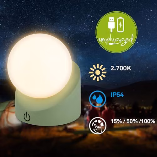 Briloner Mini LED Sphere Table Lamp, Green, W/D/H: 10 x 8 x 9 cm – 4