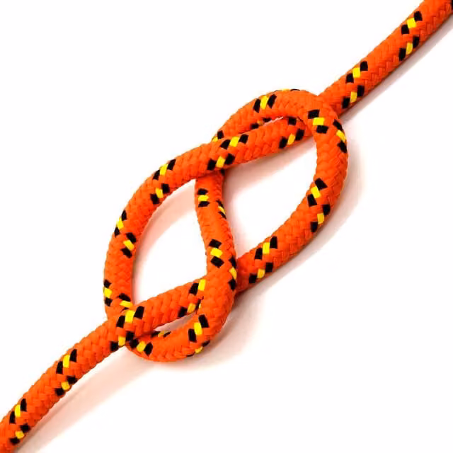 Sola Orange and Black Solid Braided Polypropylene Rope, 10 mm x 20 m