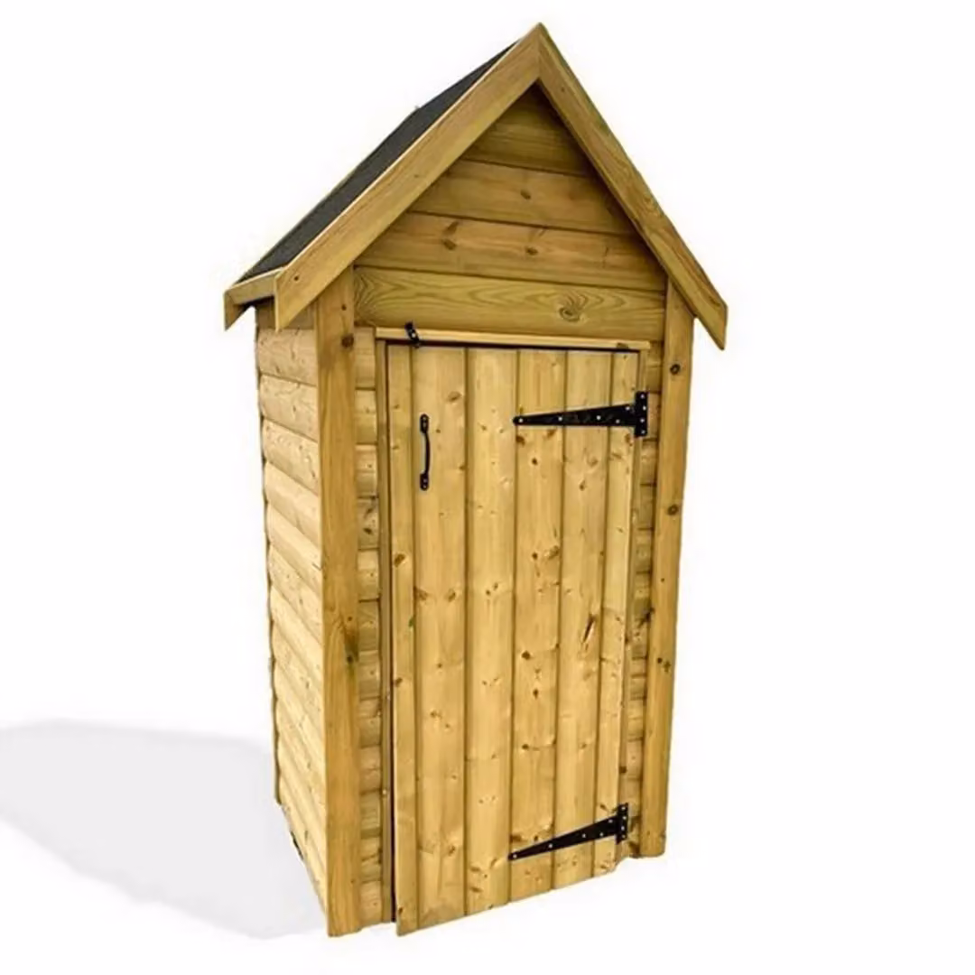Churnet Valley Garden Furniture Ltd Tall Wooden Garden Tool Store in Brown, W/D/H: 80 x 80 x 183 cm