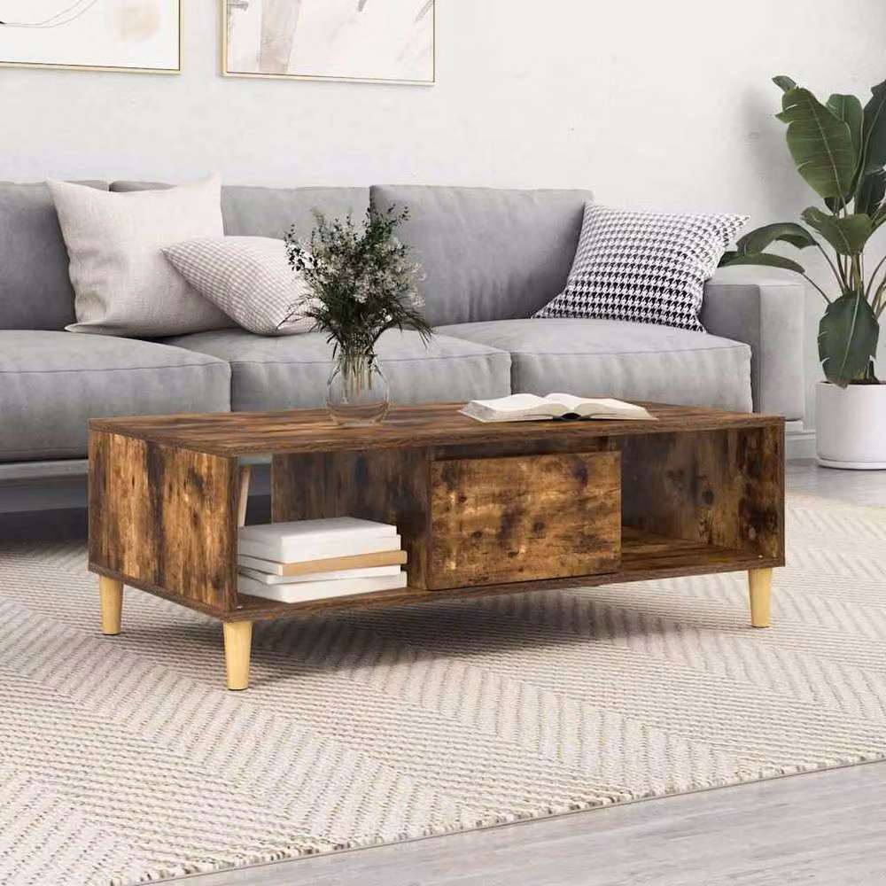 Berkfield Home Modern Smoked Oak Storage Unit with Door in Brown – 2