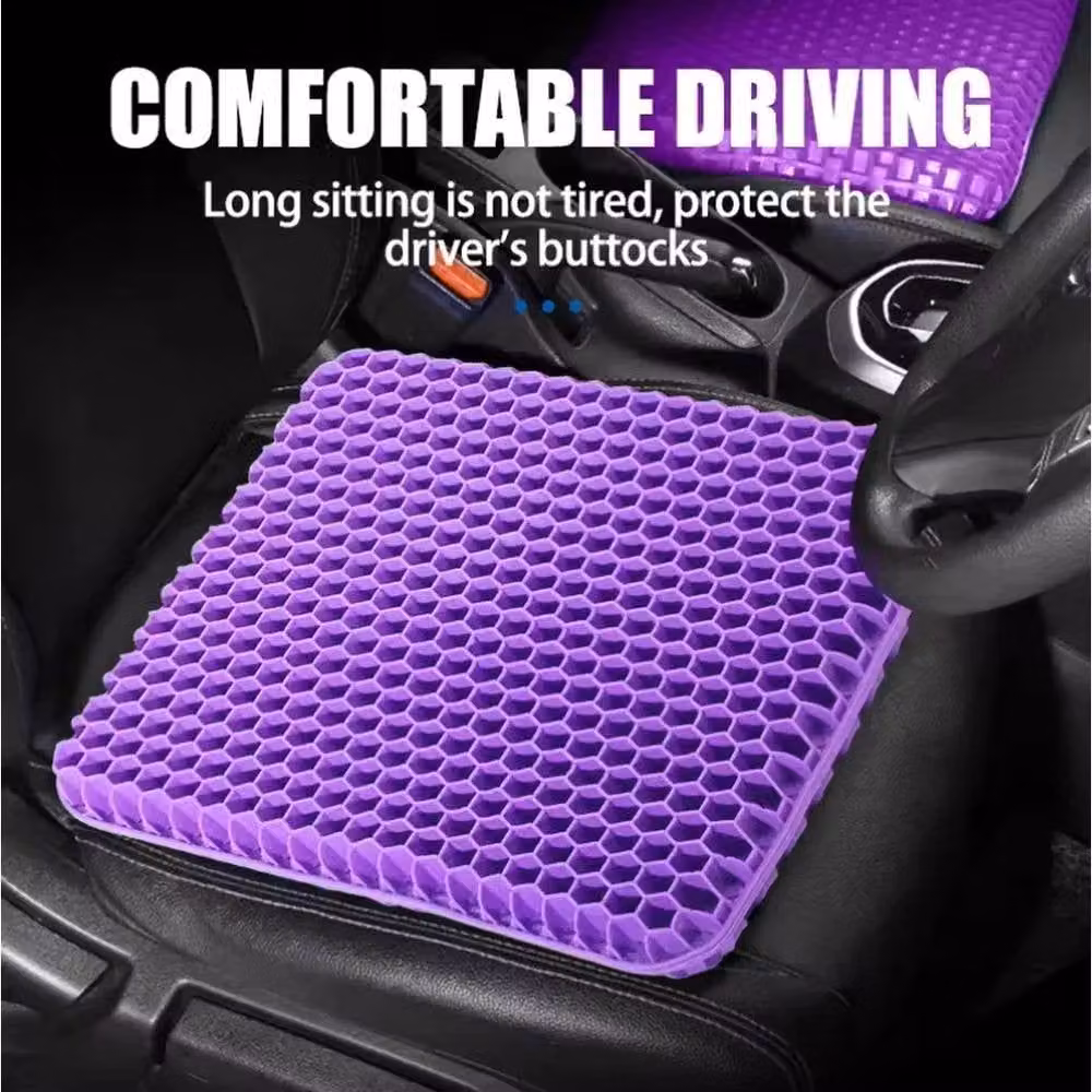 Kelvenix Purple Orthopaedic Ergonomic Gel Seat Cushion, W/D/H: 43 x 36 x 4.5 cm – 4