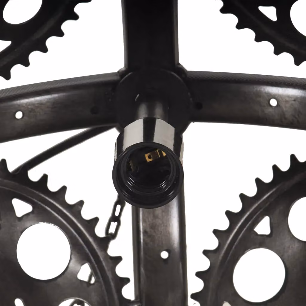 Berkfield Home Industrial Chain Wheel Design Ceiling Lamp, Black, Diameter: 45 cm, E27 – 4