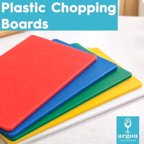 Argon Tableware Multicolour Plastic Colour Coded Chopping Board Set, Pack of 6, W: 45 cm, D: 30 cm – 2