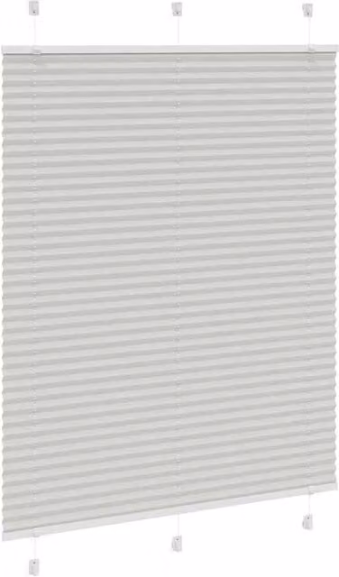 Berkfield Home Single Pleat Fabric Blind in Light Grey, W: 110 cm, H: 100 cm