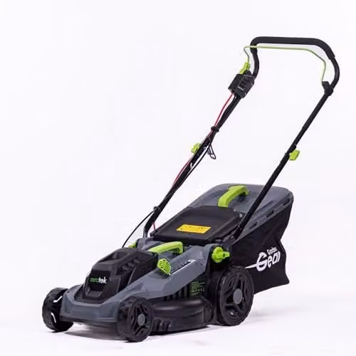 Aerotek 1600W Lawn Mower in Grey with 380mm Cutting Width, 5 Height Settings and 42L Collection Bag – 1