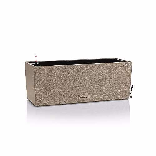 Lechuza BALCONERA Stone 50 Self Watering Planter and Window Box in Sand Beige, H19 x L50 x W19 cm – 1