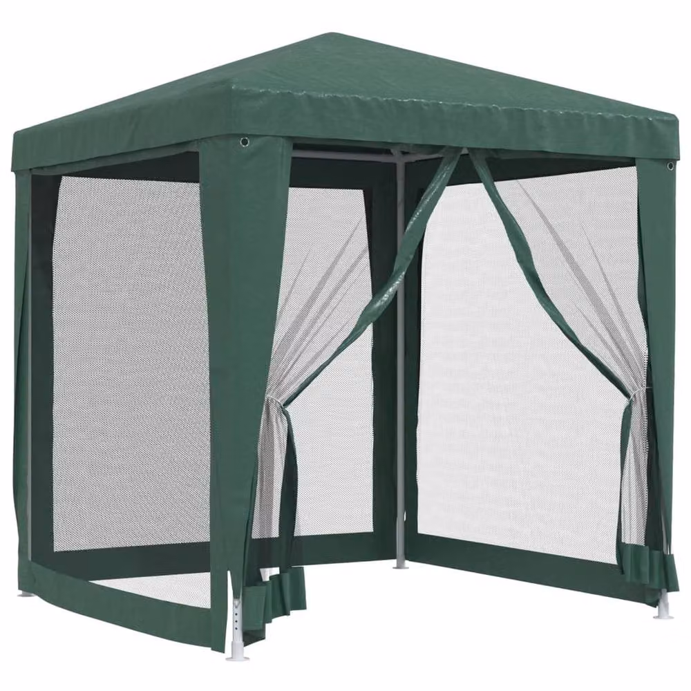 Berkfield Home Party Tent with 4 Mesh Sidewalls, Green, W: 200 cm, D: 200 cm, H: 240 cm – 3