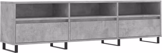 Berkfield Home Industrial TV Cabinet in Concrete Grey, W: 150 cm, D: 44.5 cm, H: 44.5 cm