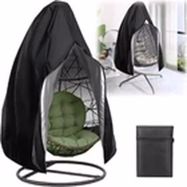 EONLION Heavy Duty Waterproof Egg Chair Cover in Black
