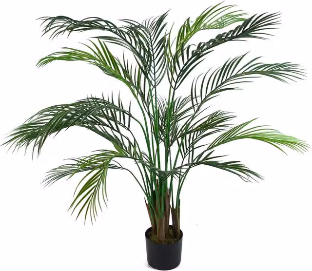 UV Resistant Red Areca Palm Tree Tabletop Plastic Artificial Plant