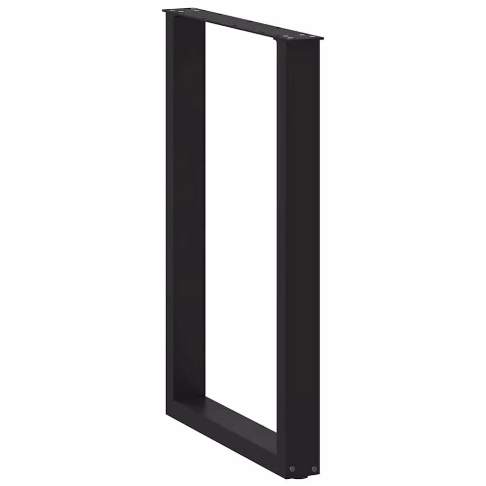 Berkfield Home U-Shaped Steel Coffee Table Legs, Black, 2 Pieces, H: 60 cm, W: 90.5 cm – 3