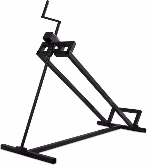 Costway Manual Metal Folding Lawn Mower Lift in Black