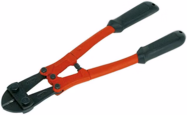 Loops 350mm Bolt Cropper with 7mm Jaw Capacity, Chromoly Steel Jaws and Red Rubber Grips