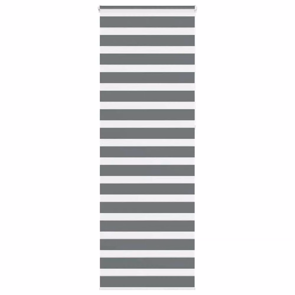 Berkfield Home Elegant Zebra Blind in Dark Grey, W: 85 cm, H: 230 cm – 2
