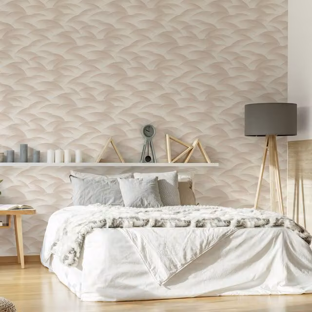 Erismann Geometric Abstract Modern Non-Woven Vinyl Washable Wallpaper in Beige