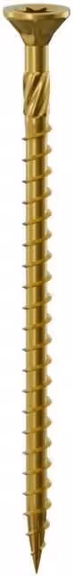 Securfix PTX Self-Countersinking Galvanised Steel Screws, Yellow, Pack of 100